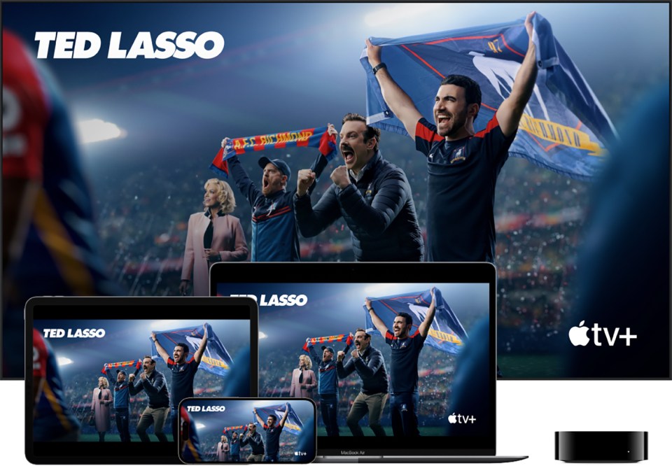 Ted Lasso on Apple TV+ devices.
