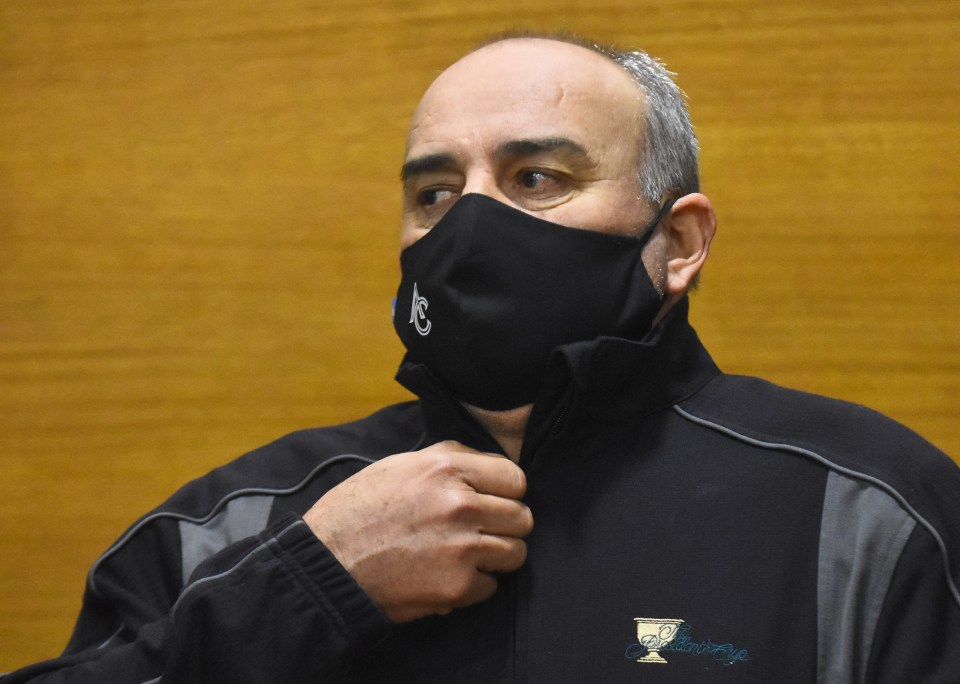 Angel Cabrera at a domestic violence trial.