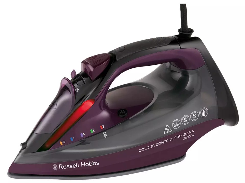 Russell Hobbs Colour Control Pro Ultra 2800W steam iron.