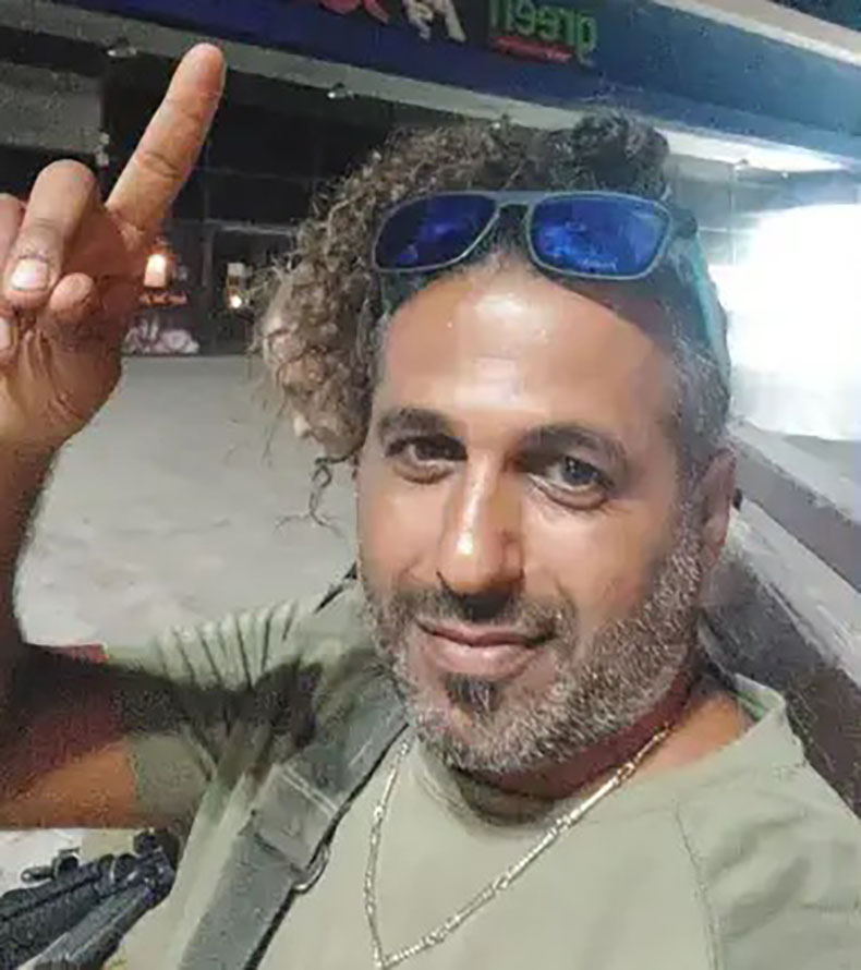 Barak Tzach, diver attacked by a shark.