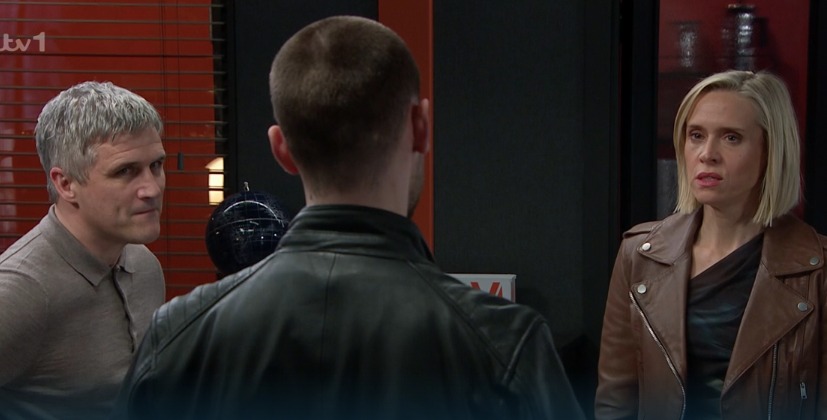 Screenshot of three people in conversation.