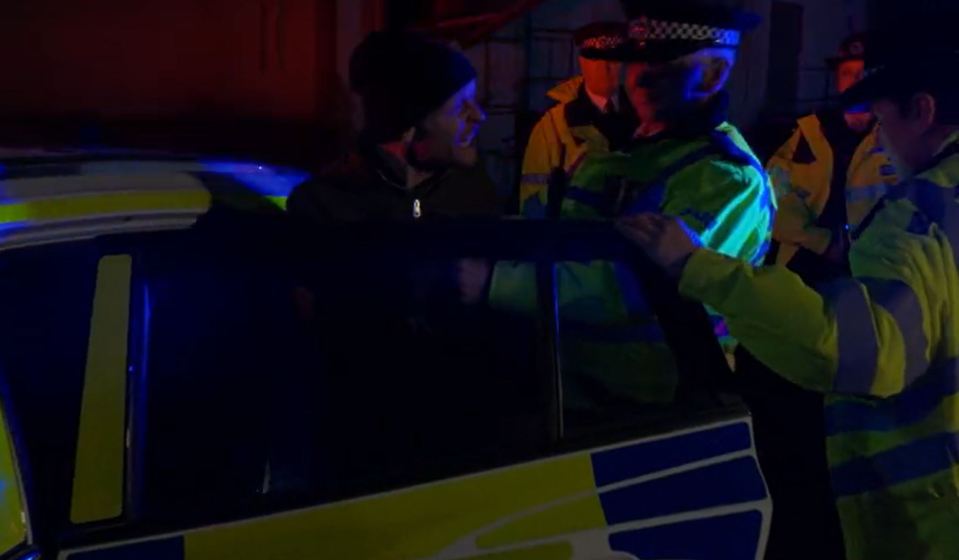 Arrest at night.