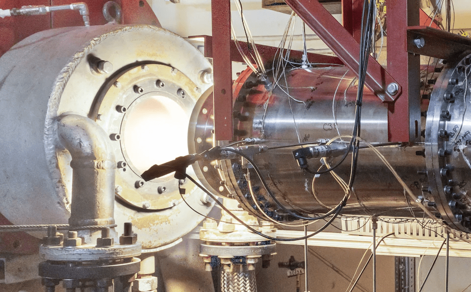 Hypersonic missile engine test.