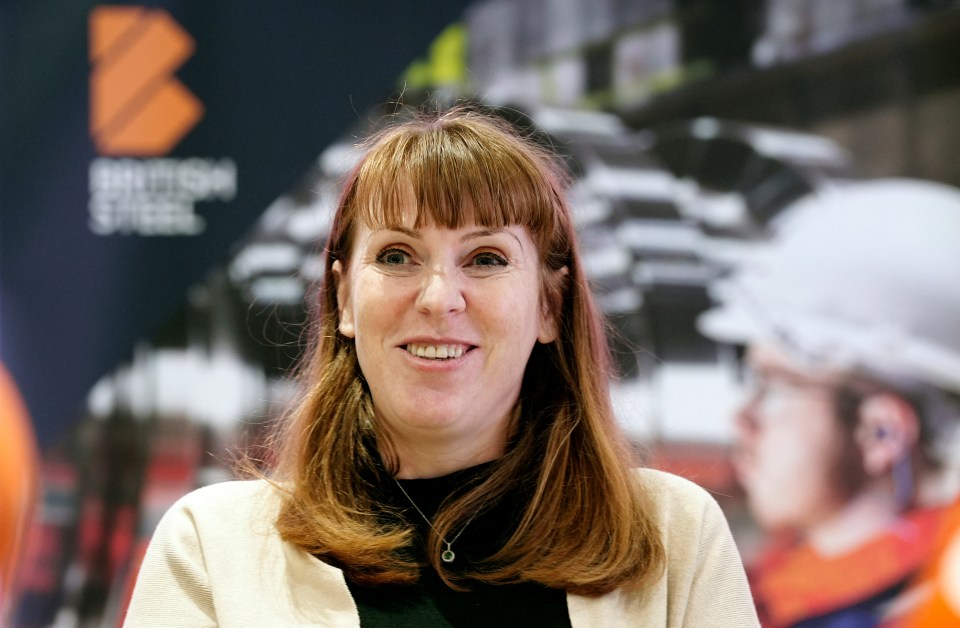 Photo of Angela Rayner, Britain's Deputy Prime Minister, during a visit to British Steel.