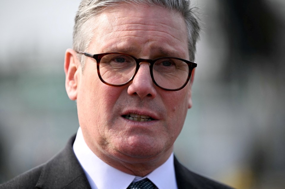 Close-up of Keir Starmer speaking to the media.