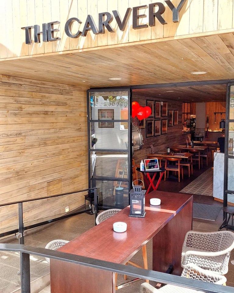 Exterior view of The Carvery restaurant in Malaga, Spain.