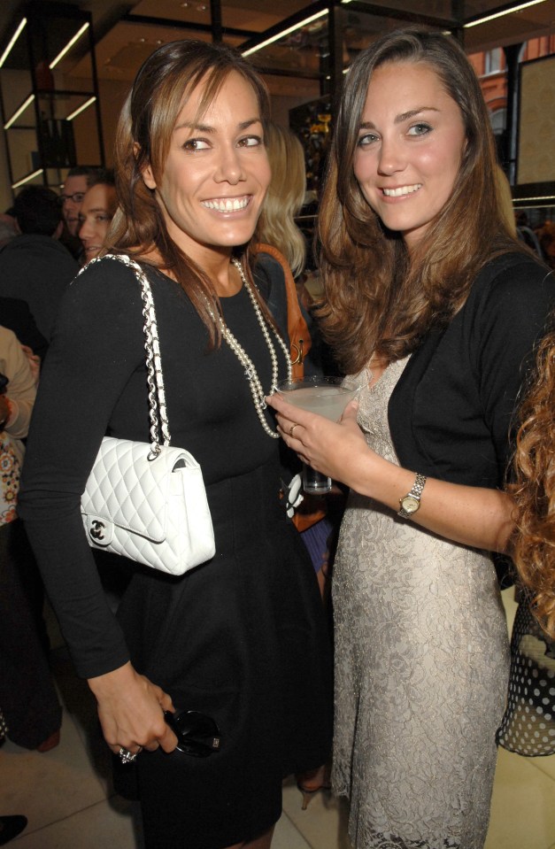 Photo of Tara Palmer-Tomkinson and Kate Middleton at a book launch.