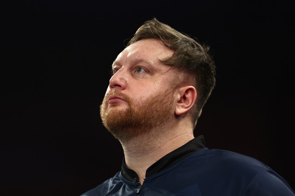 Cameron Menzies of Scotland at the 2024/25 Paddy Power World Darts Championships.