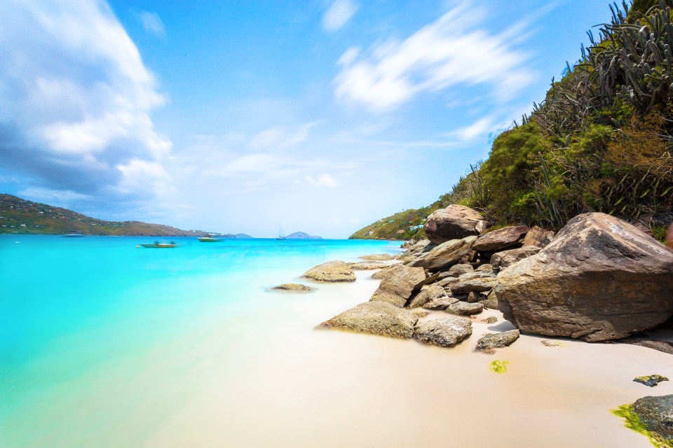 Magens Bay beach in St. Thomas, US Virgin Islands.