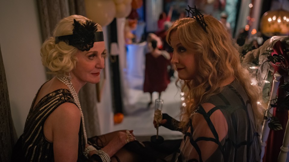 Caroline Lagerfelt and Jodi Benson in a scene from Sweet Magnolias.