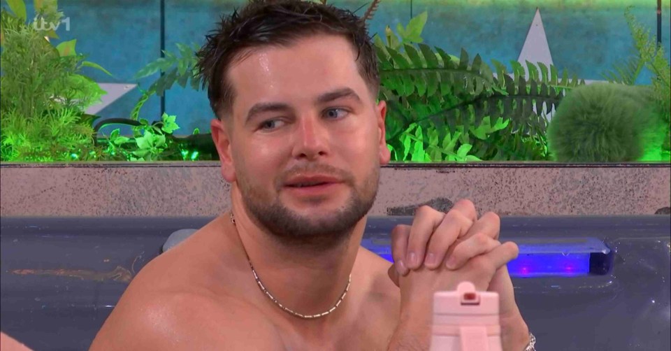 Chris Hughes in a hot tub.