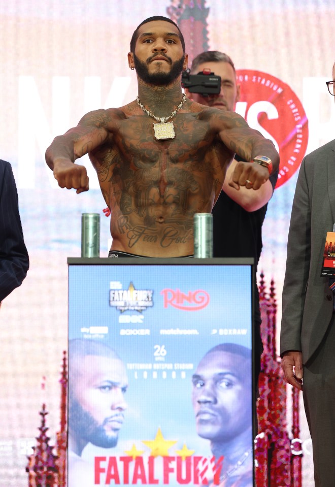 Conor Benn at weigh-in.