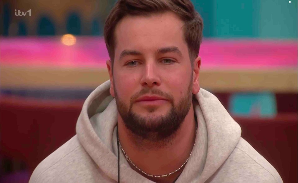 Chris Hughes receiving a letter on Celebrity Big Brother.
