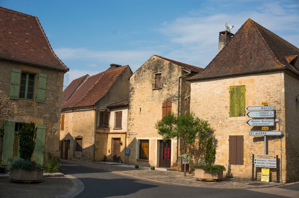 Stone houses in a French village.