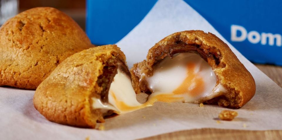 Domino's Cadbury Creme Egg cookies.