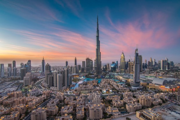 Dubai cityscape on a cloudy evening...UAE