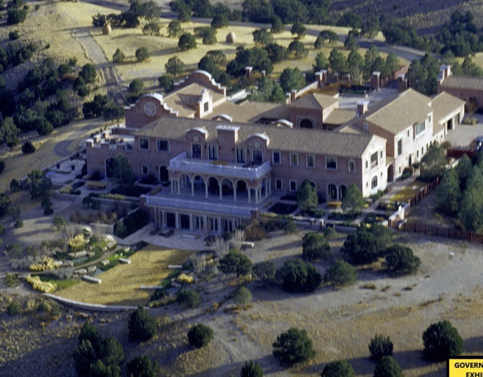 Aerial view of Epstein's New Mexico ranch.