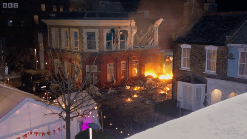 Eastenders pub explosion.