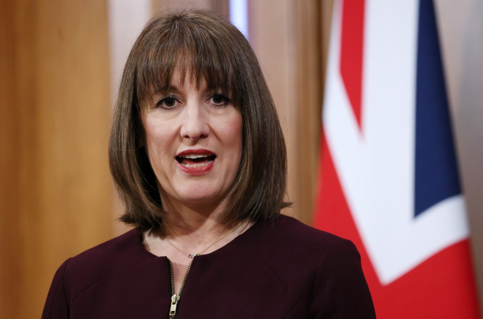 Rachel Reeves, British Chancellor of the Exchequer, speaking at a press conference.