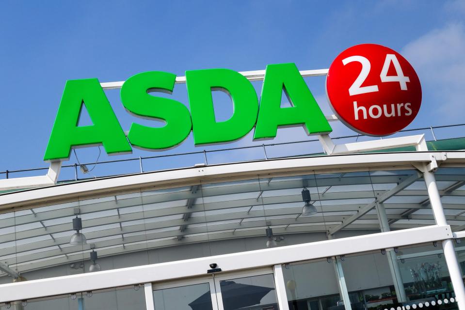 ASDA supermarket sign indicating 24-hour service.