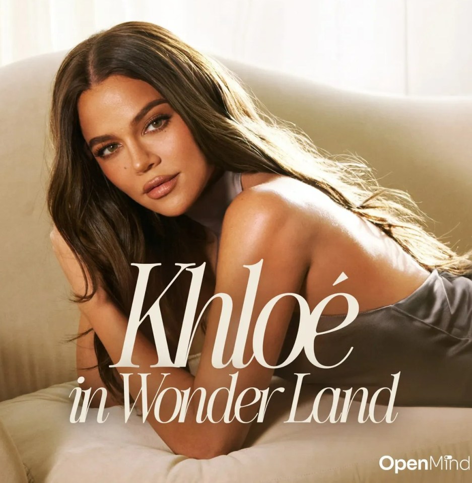 Khloe Kardashian promotional image for her podcast, "Khloe in Wonderland."