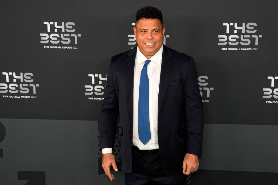 Ronaldo, former Brazilian soccer player, at the Best FIFA Football Awards.