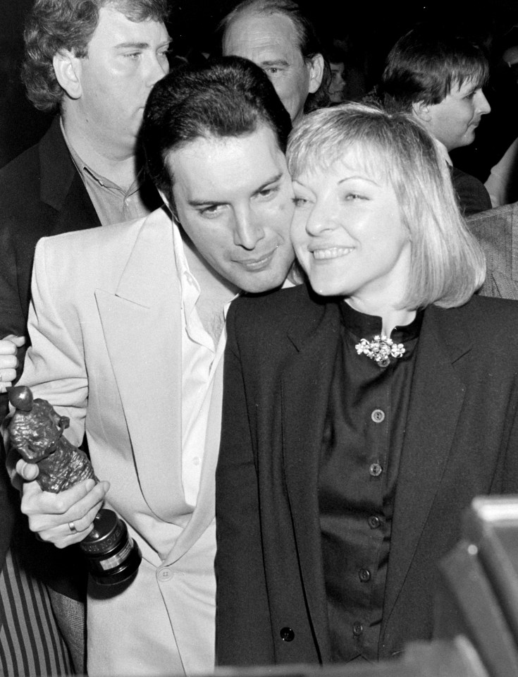 Freddie Mercury and Mary Austin at the Ivor Novello Awards.