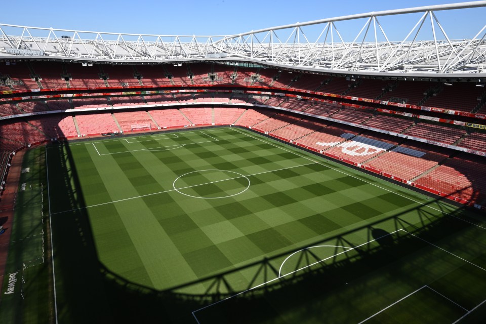 Emirates Stadium soccer field.