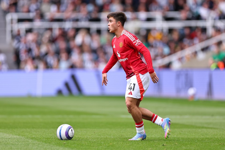 Harry Amass of Manchester United during a Premier League match.