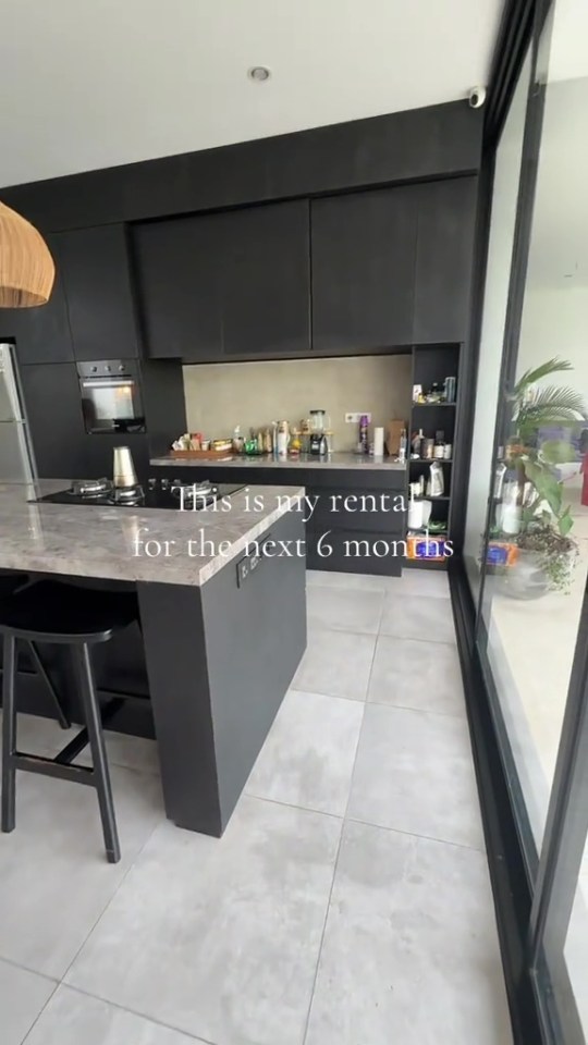 Modern kitchen in a rental villa.