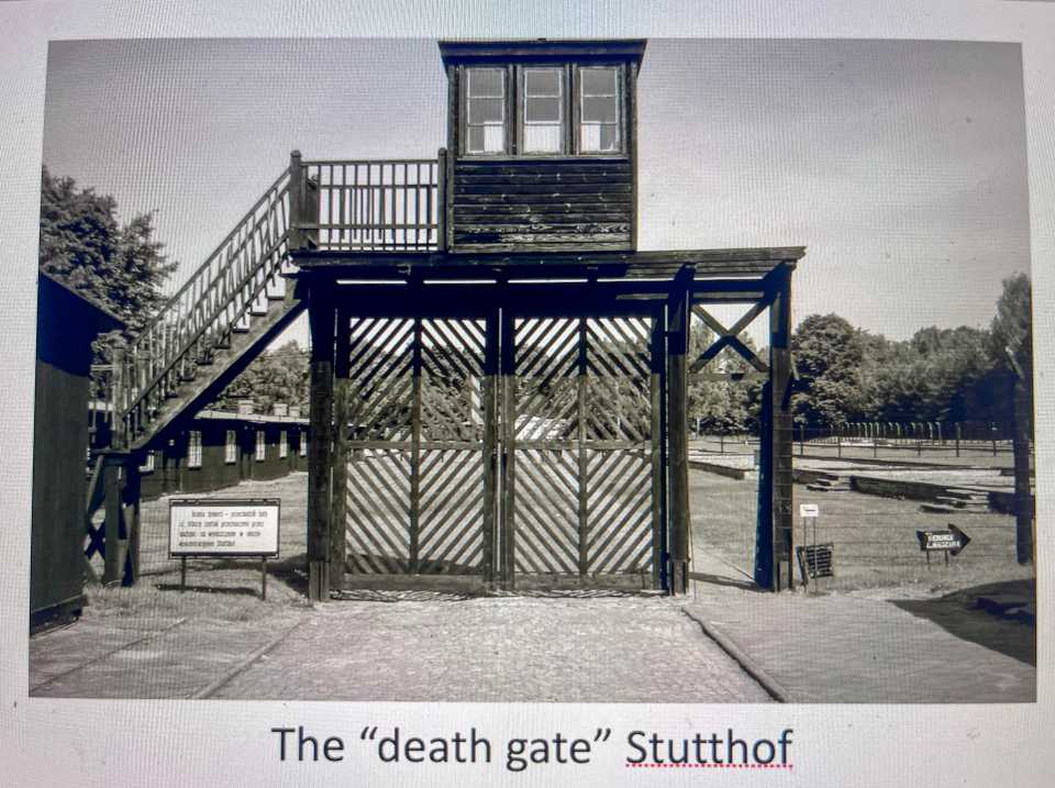 The "death gate" at Stutthof concentration camp.