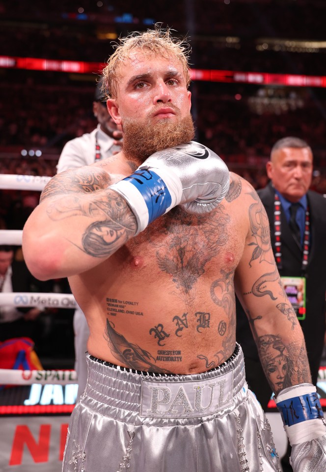 Jake Paul before a boxing match.