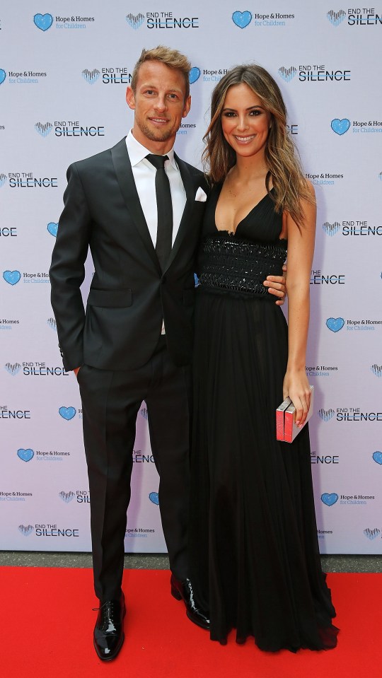 Jenson Button and Brittny Ward at a charity event.