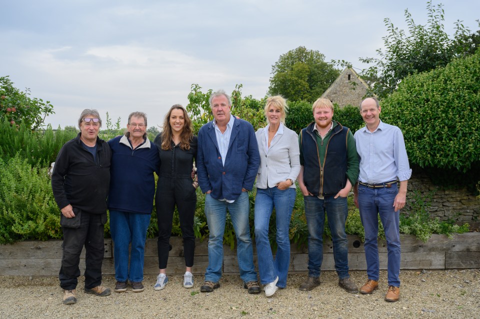 Group photo of the cast of Jeremy Clarkson's Farm series 4.