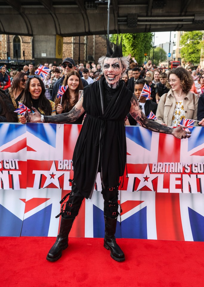 Auzzy Blood at the Britain's Got Talent red carpet.