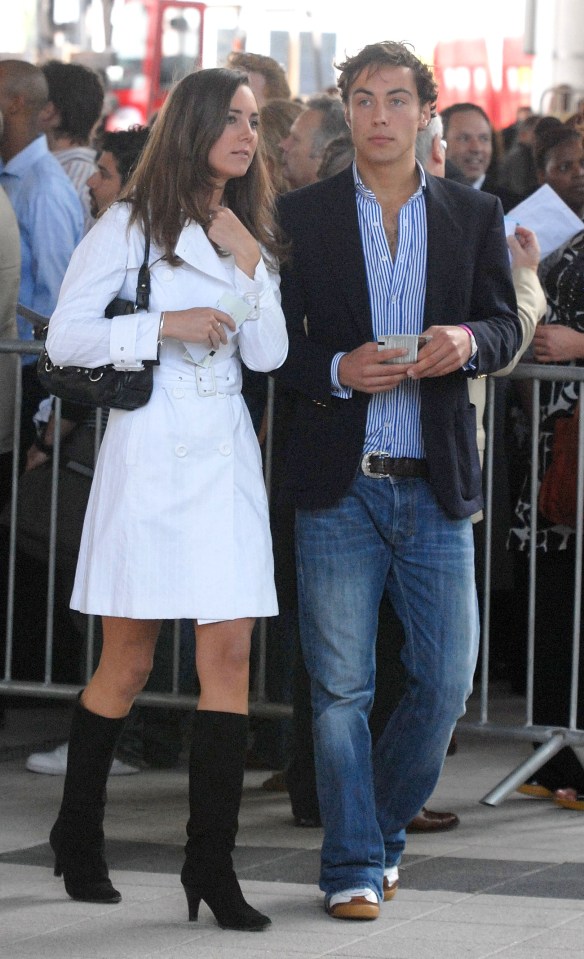 Kate Middleton and her brother James arriving at a concert.