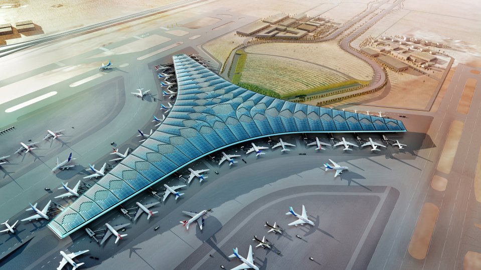 Illustration of Kuwait International Airport.
