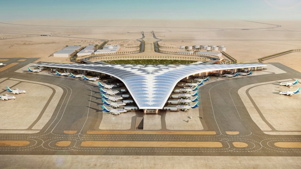 Illustration of Kuwait International Airport.