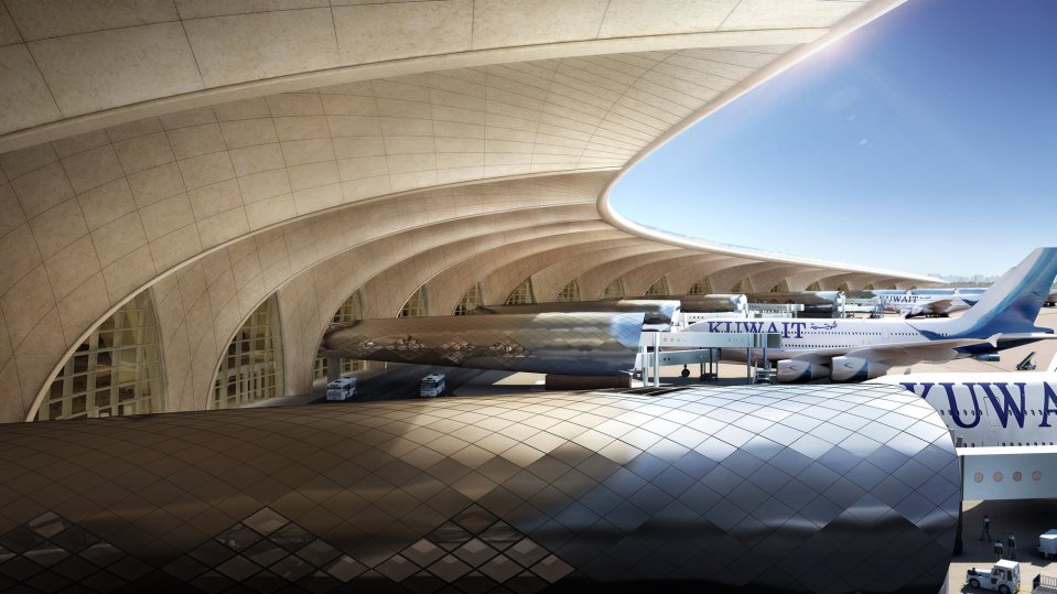 Illustration of Kuwait International Airport.