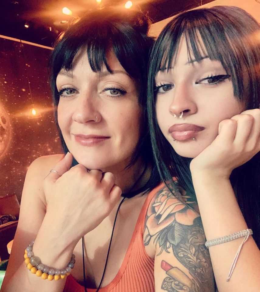 Close-up photo of a mother and daughter.