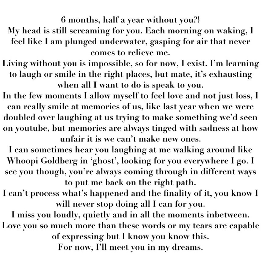 Image of a tribute to Liam Payne's sister.