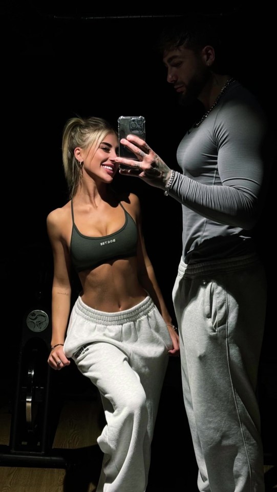 Sam Taylor and her new girlfriend taking a selfie.