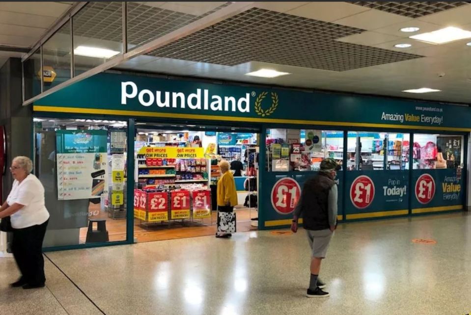 Poundland store in a shopping center.
