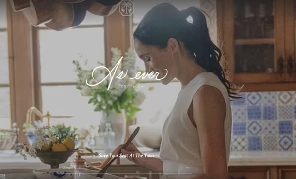 Screenshot of Meghan Markle's "As Ever" website.