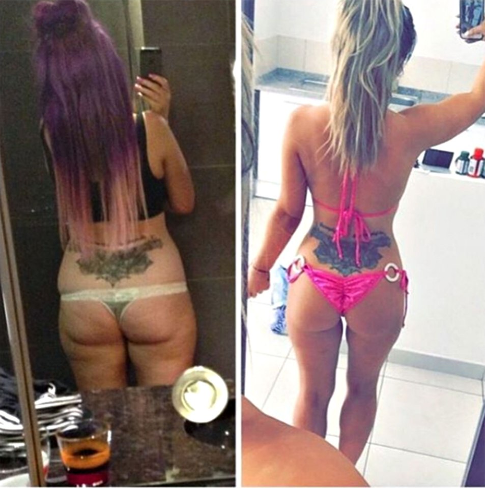 Before and after photos of Holly Hagan's weight loss.