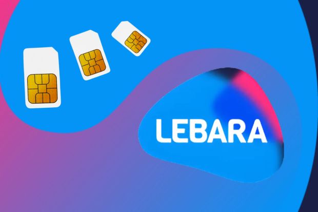 An image collage containing 1 images, Image 1 shows Lebara SIM cards