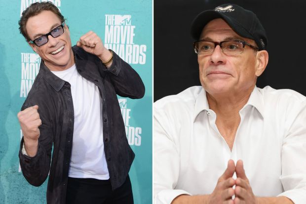 An image collage containing 2 images, Image 1 shows Jean-Claude Van Damme at the MTV Movie Awards, Image 2 shows Jean-Claude Van Damme at La Mole Comic Con