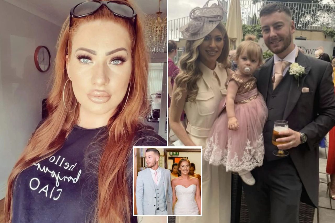 An image collage containing 3 images, Image 1 shows Photo of Estelle Wignall, Image 2 shows Family at a wedding, Image 3 shows A bride and groom walking down an aisle