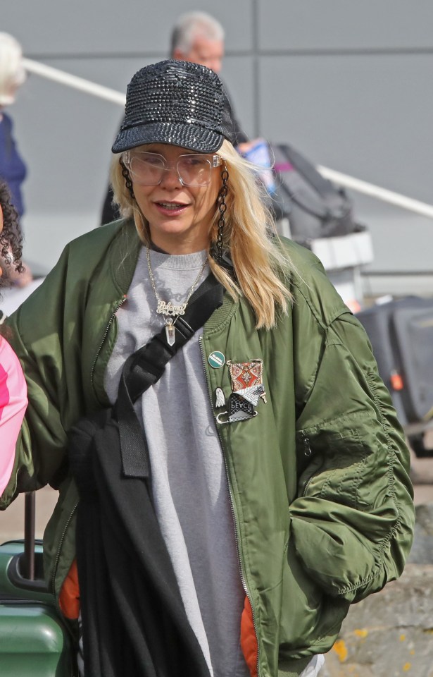 Paloma Faith arriving at Inverness airport.