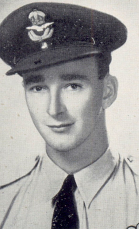 Black and white photo of Leslie Norman Row, a British airman.